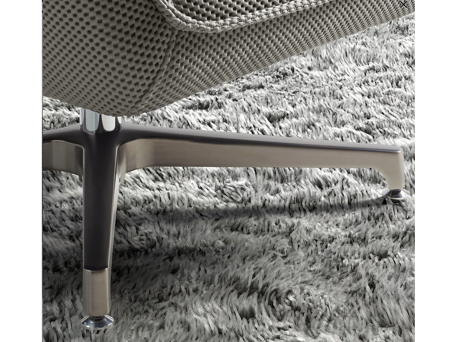 Fauteuil pivotant tissu maille 3D Milan-Gris