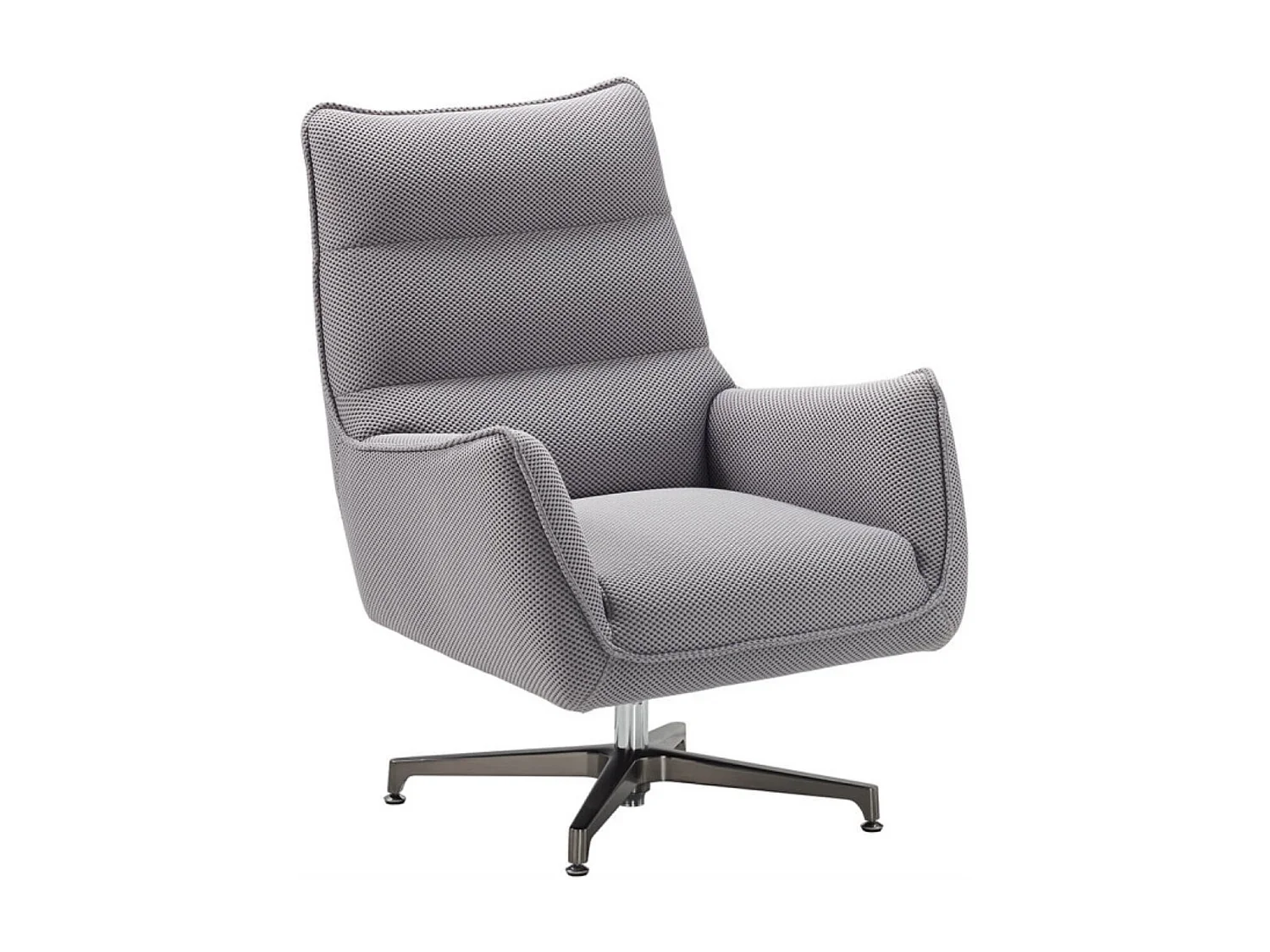 Fauteuil pivotant tissu maille 3D Milan-Gris