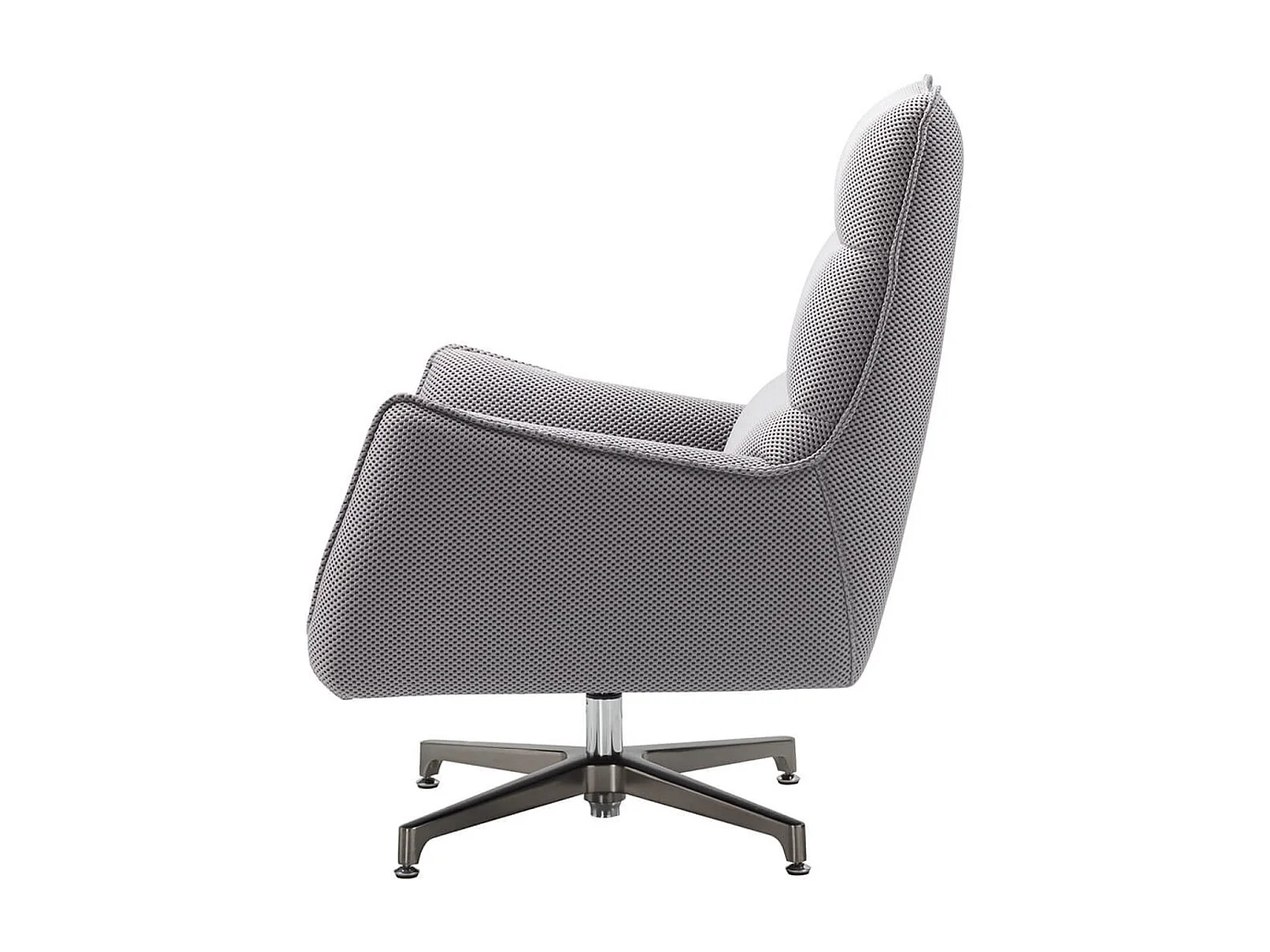Fauteuil pivotant tissu maille 3D Milan-Gris