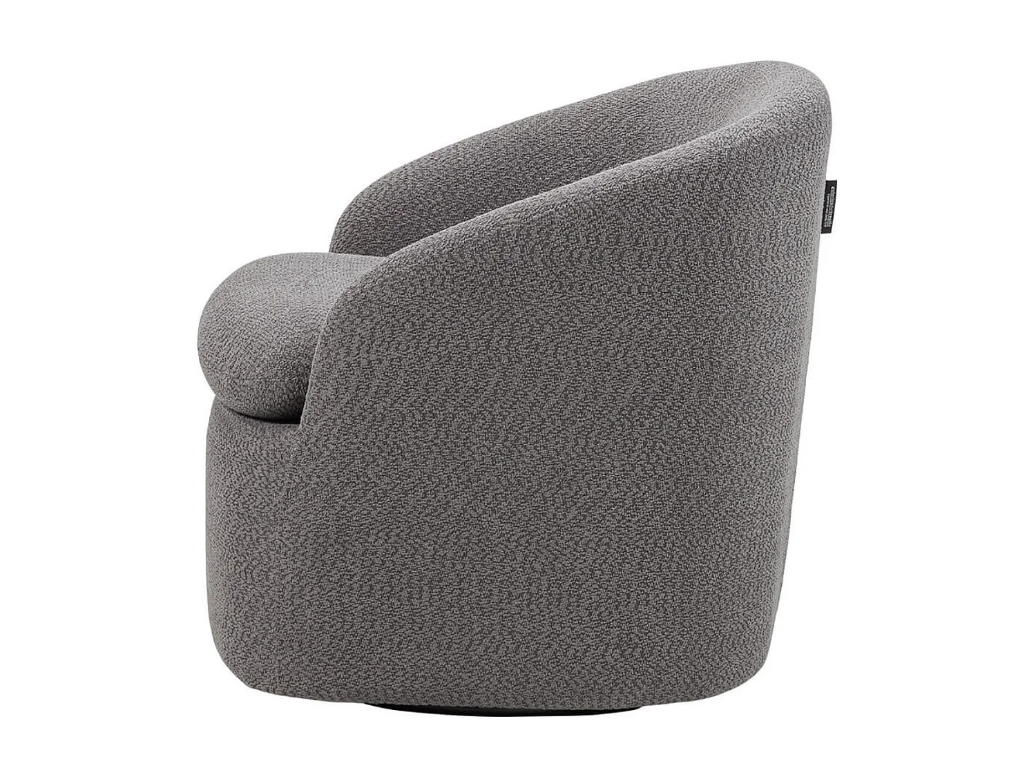 Fauteuil pivotant tissu à bouclettes-Gris