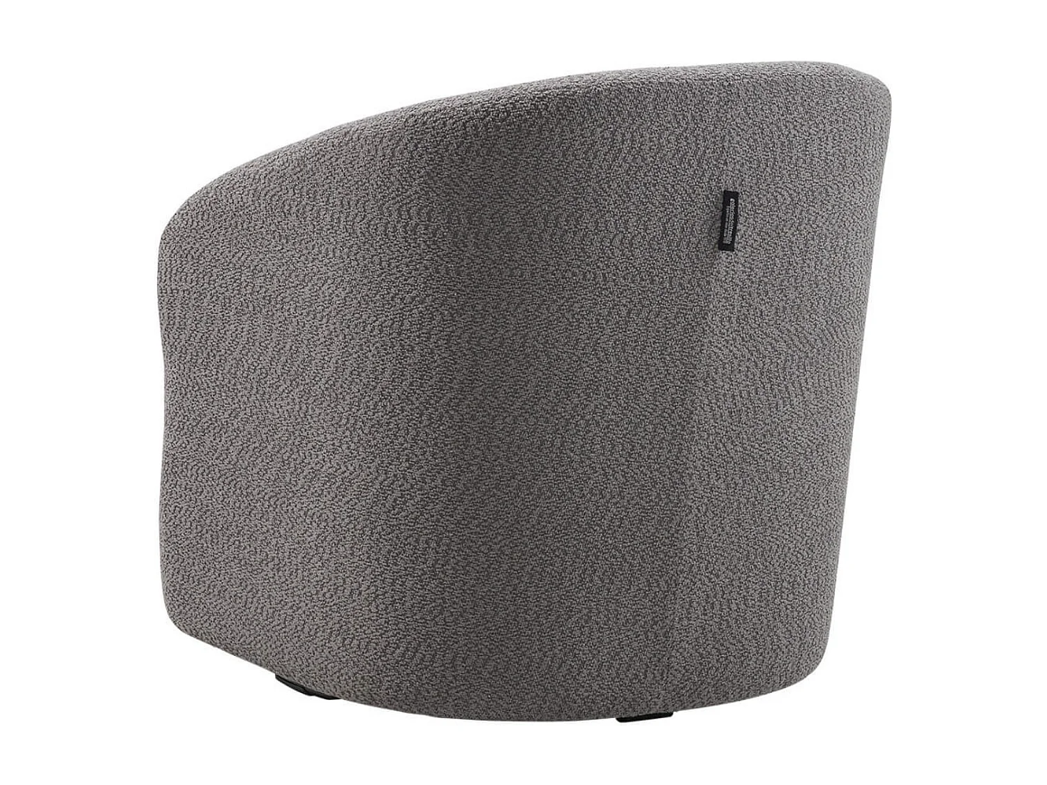 Fauteuil pivotant tissu à bouclettes-Gris