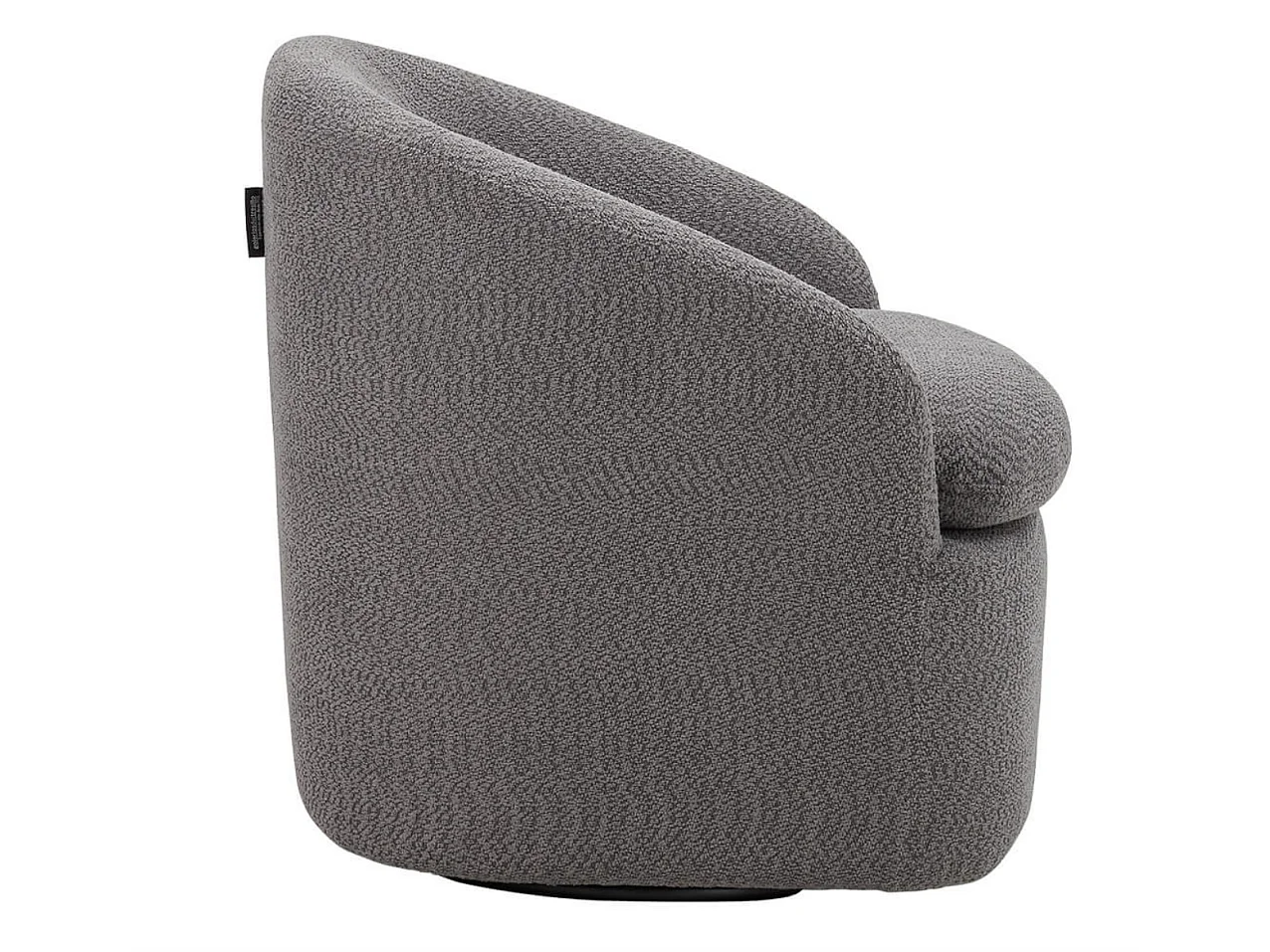 Fauteuil pivotant tissu à bouclettes-Gris