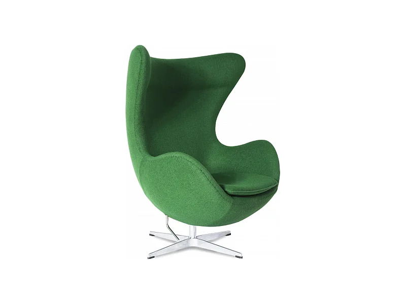Fauteuil tissu vert Ego
