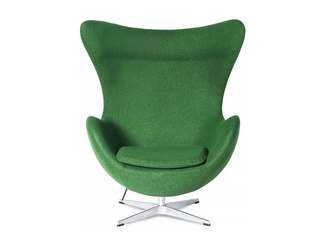 Fauteuil tissu vert Ego