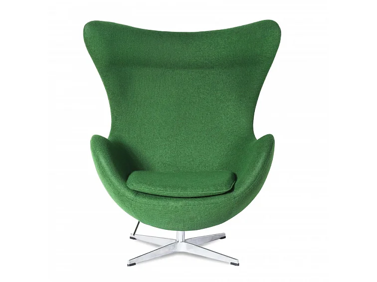 Fauteuil EGGO – Cachemire, design iconique & pivotant-Vert