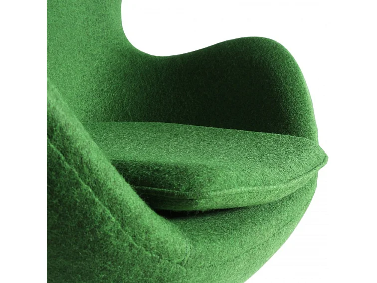 Fauteuil EGGO – Cachemire, design iconique & pivotant-Vert