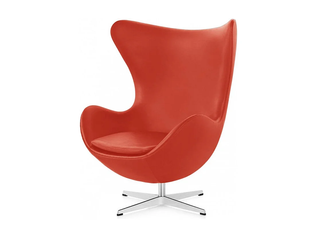 Fauteuil simili cuir rouge Ego