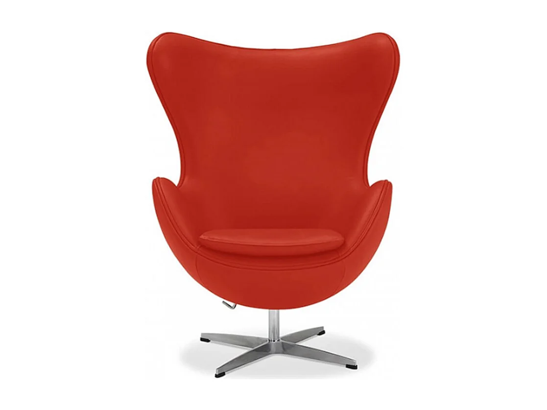 Fauteuil simili cuir rouge Ego