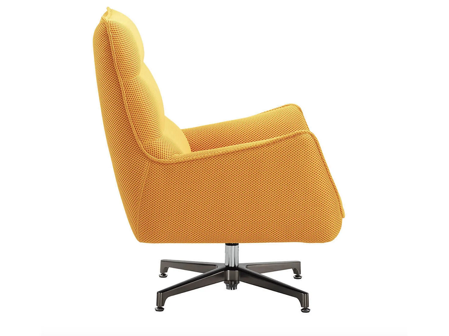 Fauteuil pivotant tissu maille 3D Milan-Jaune