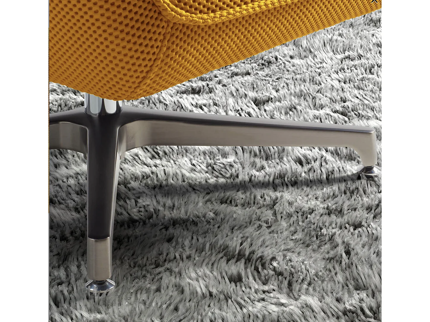 Fauteuil pivotant tissu maille 3D Milan-Jaune