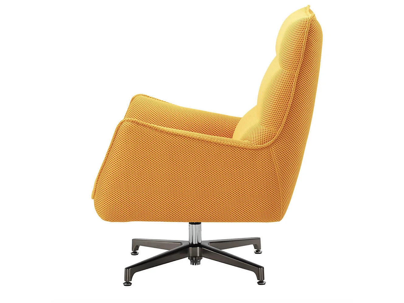 Fauteuil pivotant tissu maille 3D Milan-Jaune