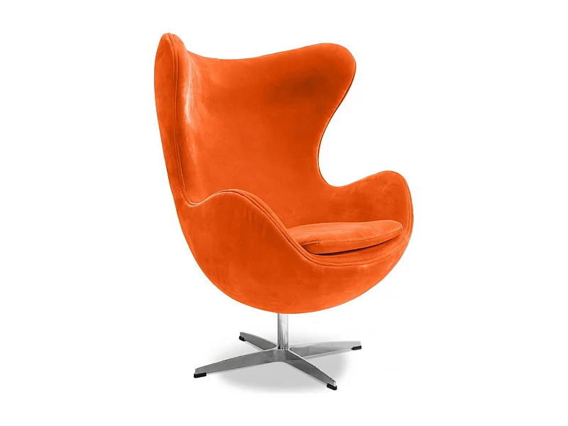Fauteuil tissu orange Ego