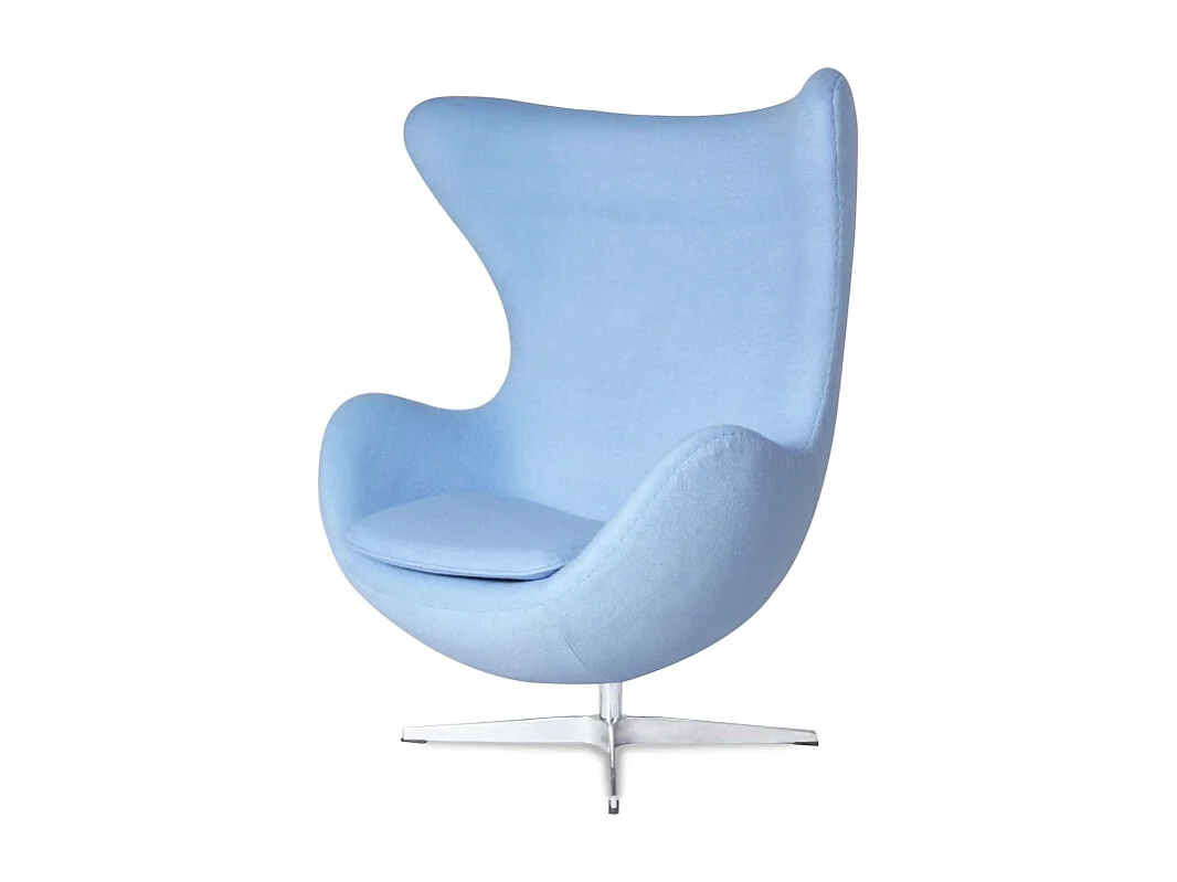 Fauteuil tissu bleu ciel Ego