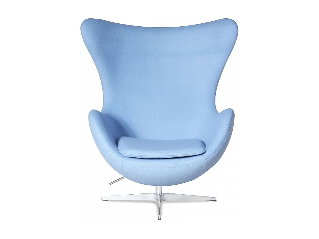 Fauteuil tissu bleu ciel Ego
