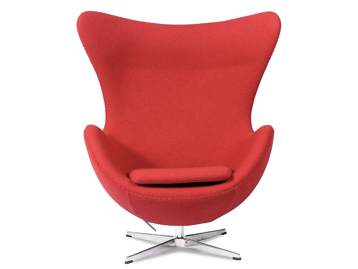 Fauteuil EGGO – Cachemire, design iconique & pivotant-Bleu ciel