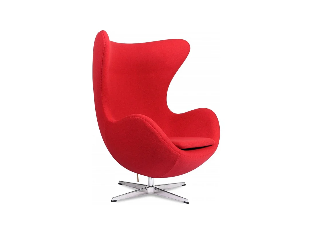 Fauteuil tissu rouge Ego