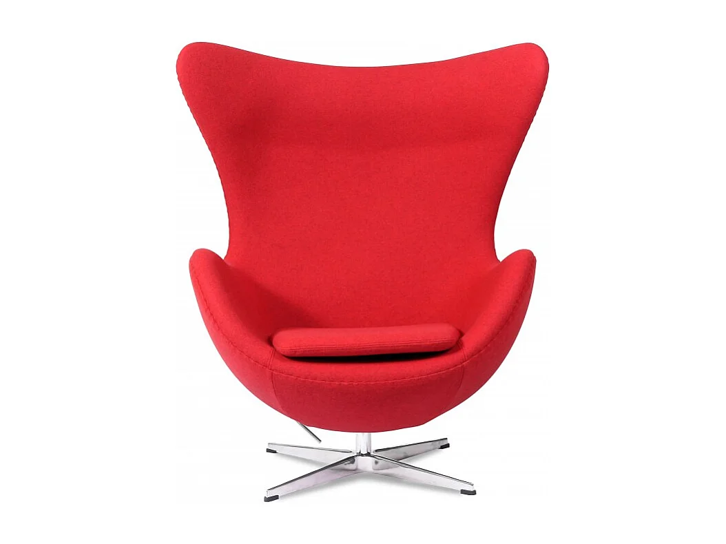 Fauteuil tissu rouge Ego