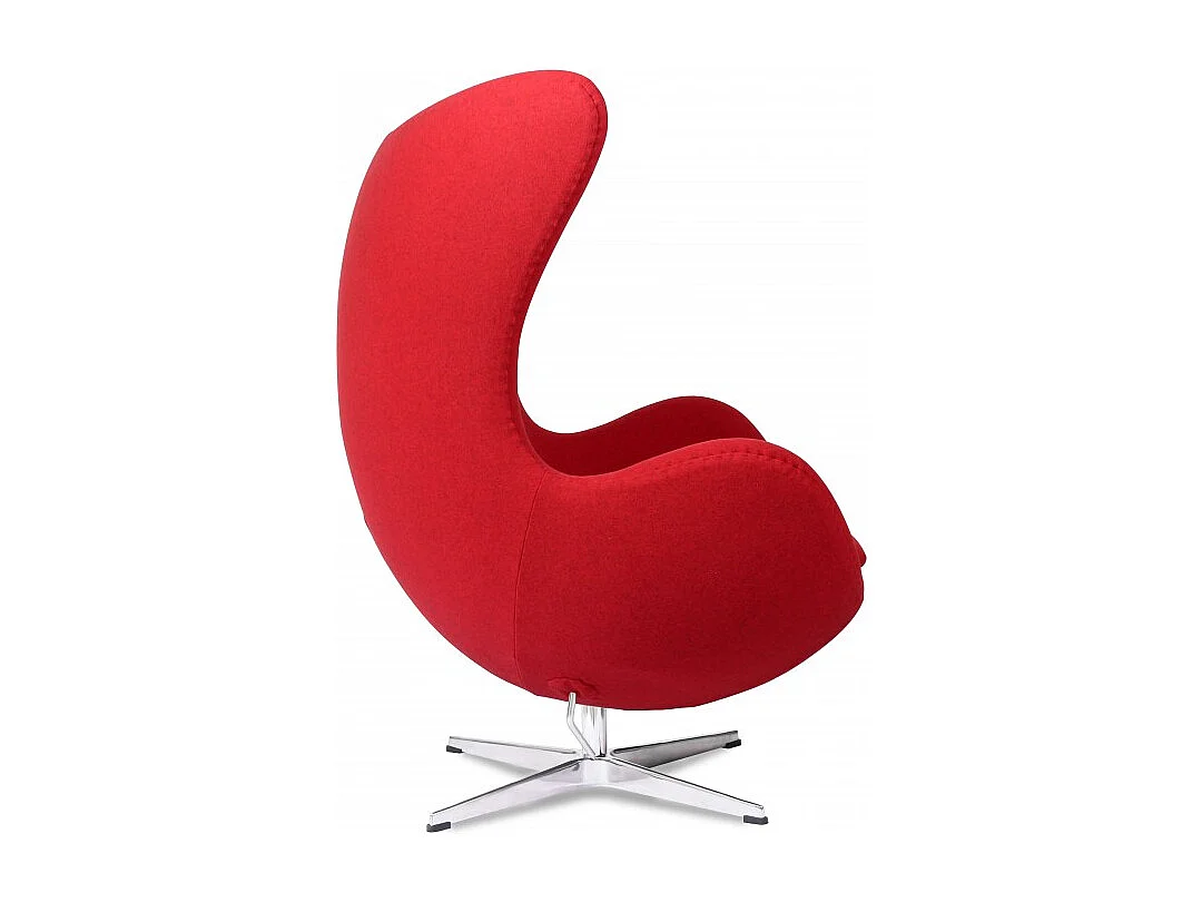 Fauteuil tissu rouge Ego