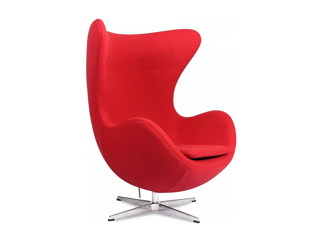 Fauteuil tissu rouge Ego