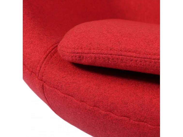 Fauteuil tissu rouge Ego