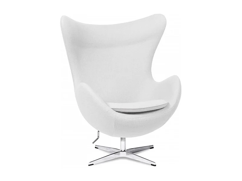 Fauteuil tissu blanc Ego