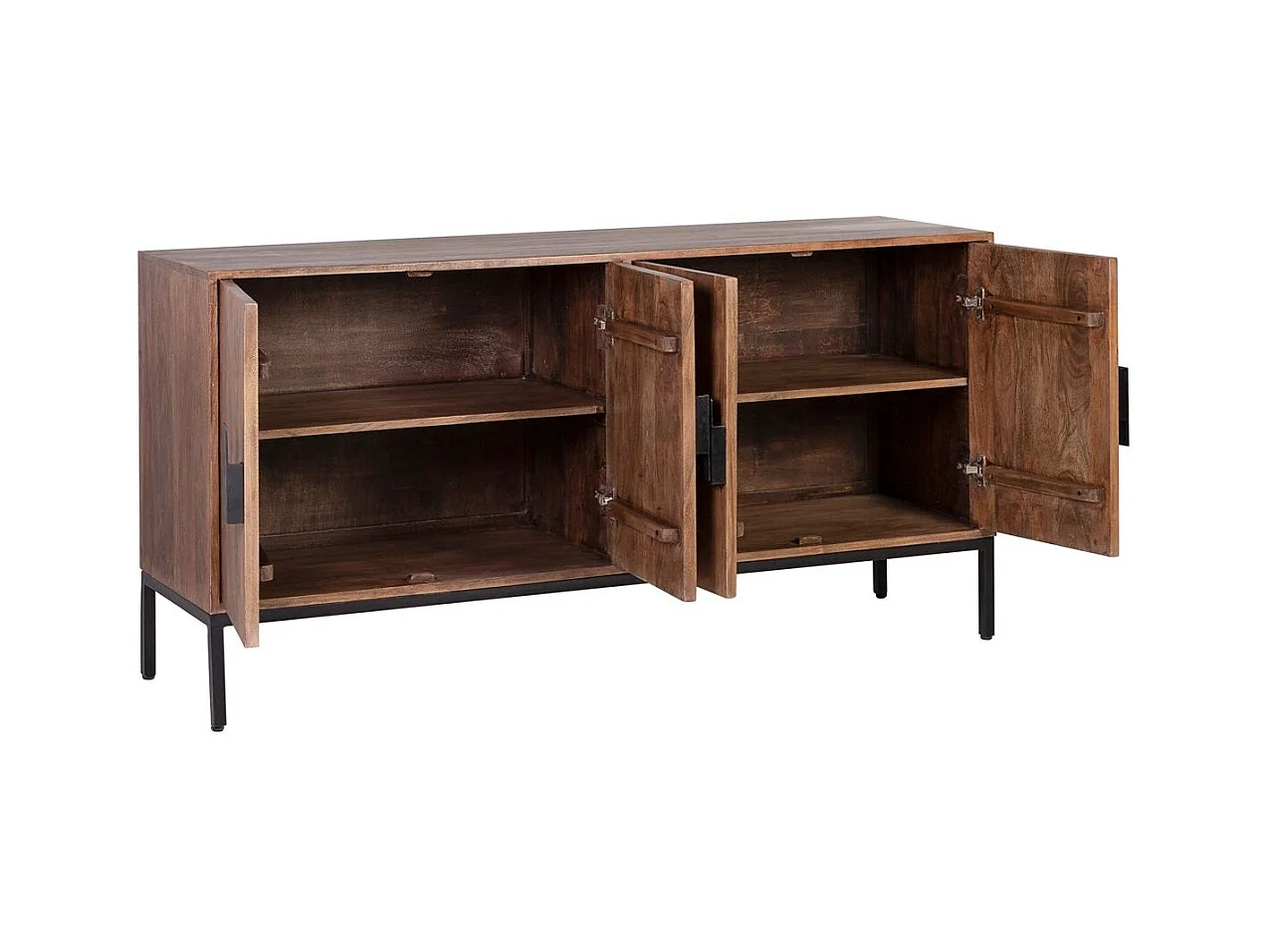 Aparador Kabina 3 puertas madera de acacia 160 cm