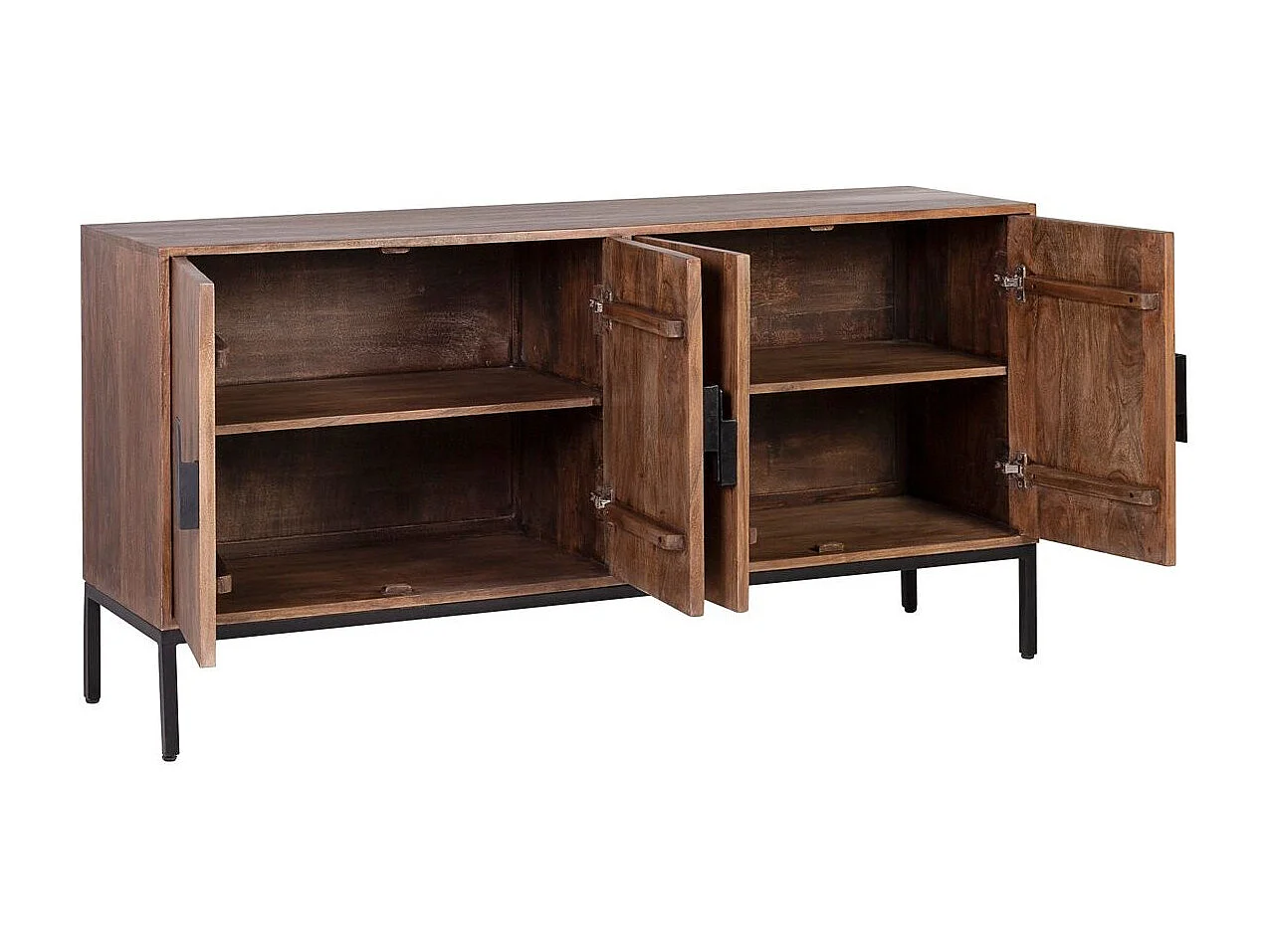 Aparador Kabina 3 puertas madera de acacia 160 cm