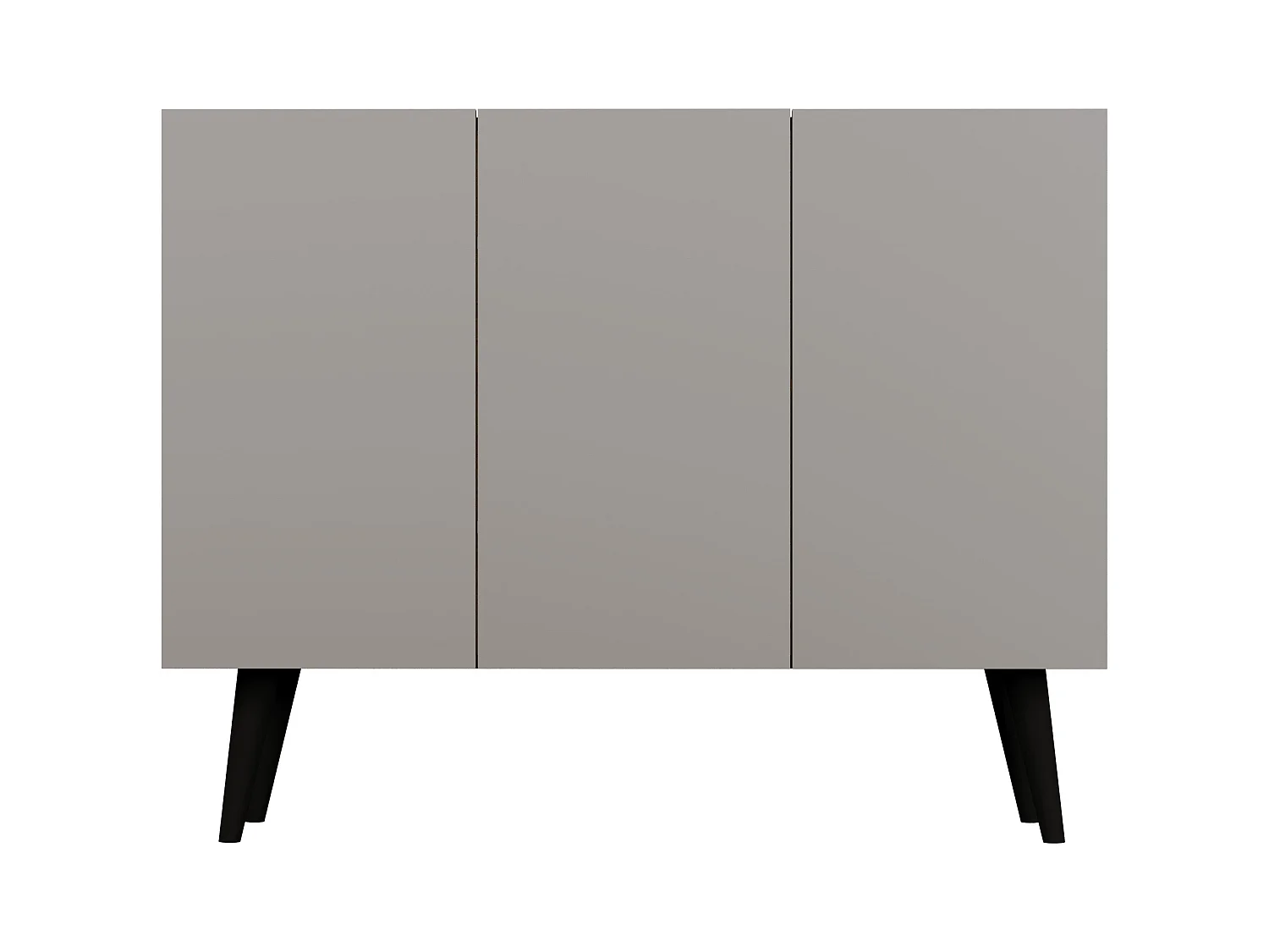 Cómoda Rolia 3 puertas 120 cm-Color Gris claro