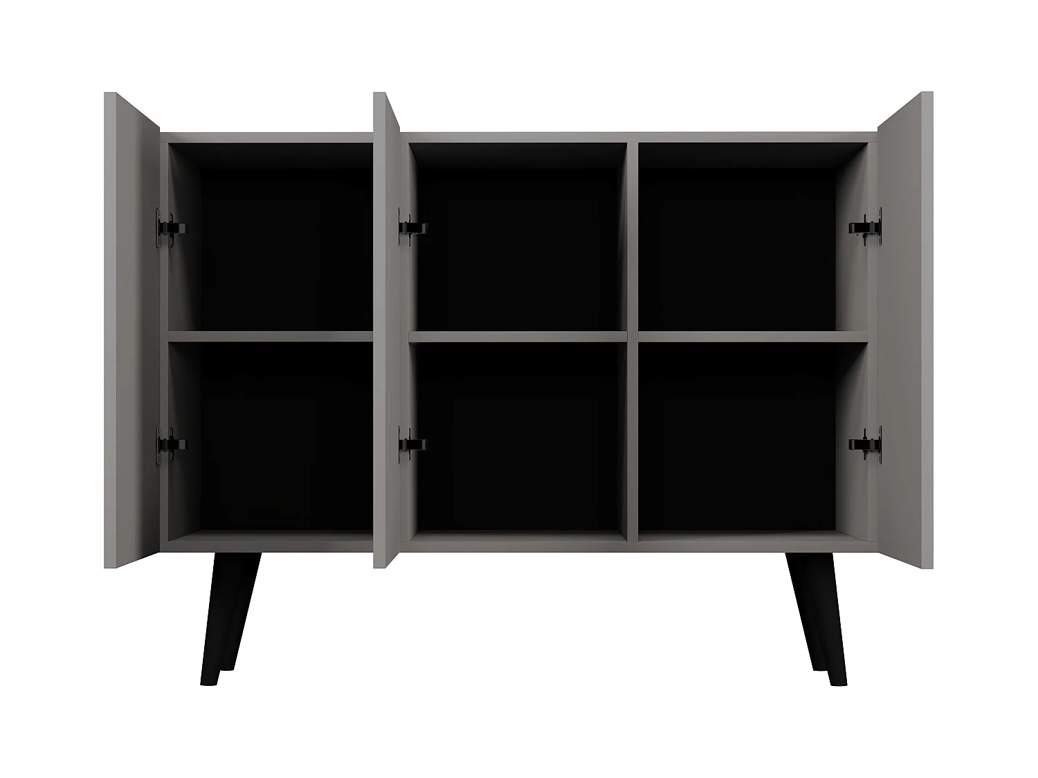 Cómoda Rolia 3 puertas 120 cm-Color Gris claro