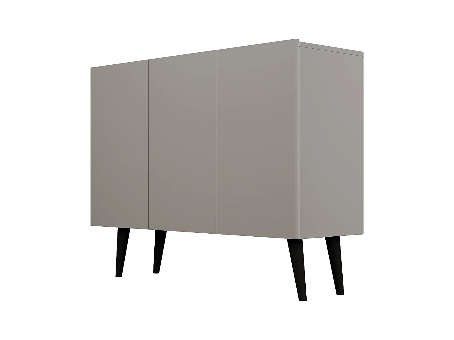 Cómoda Rolia 3 puertas 120 cm-Color Gris claro
