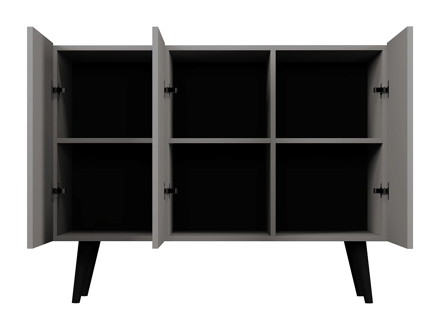 Cómoda Rolia 3 puertas 120 cm-Color Gris claro