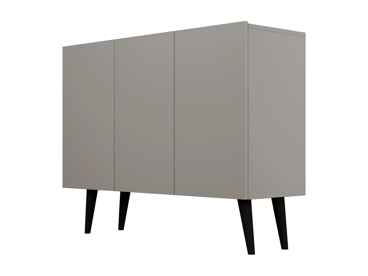 Cómoda Rolia 3 puertas 120 cm-Color Gris claro