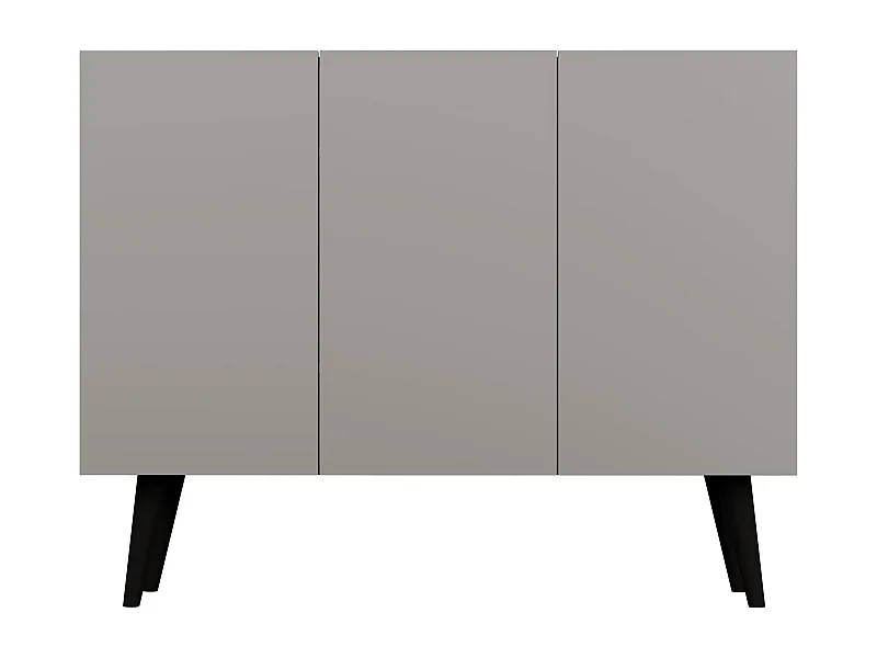Cómoda Rolia 3 puertas 120 cm-Color Gris claro