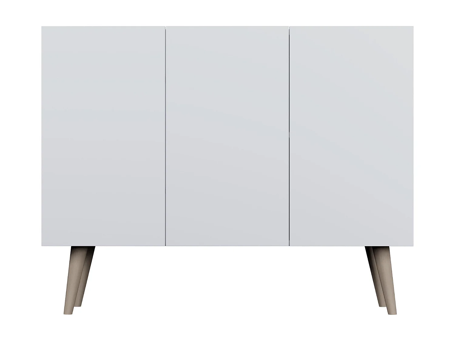 Cómoda Rolia 3 puertas 120 cm-Color Natural y negro