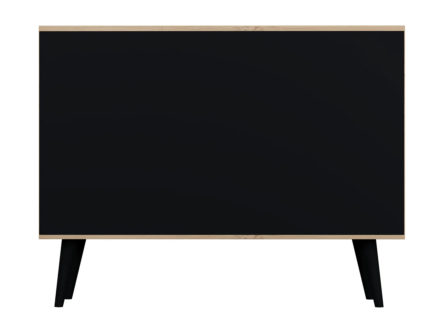 Cómoda Rolia 3 puertas 120 cm-Color Natural y negro