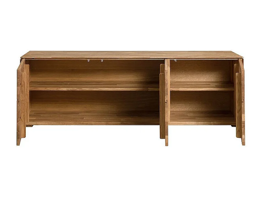 Aparador bajo en madera maciza de roble 3 puertas Inka 172 cm