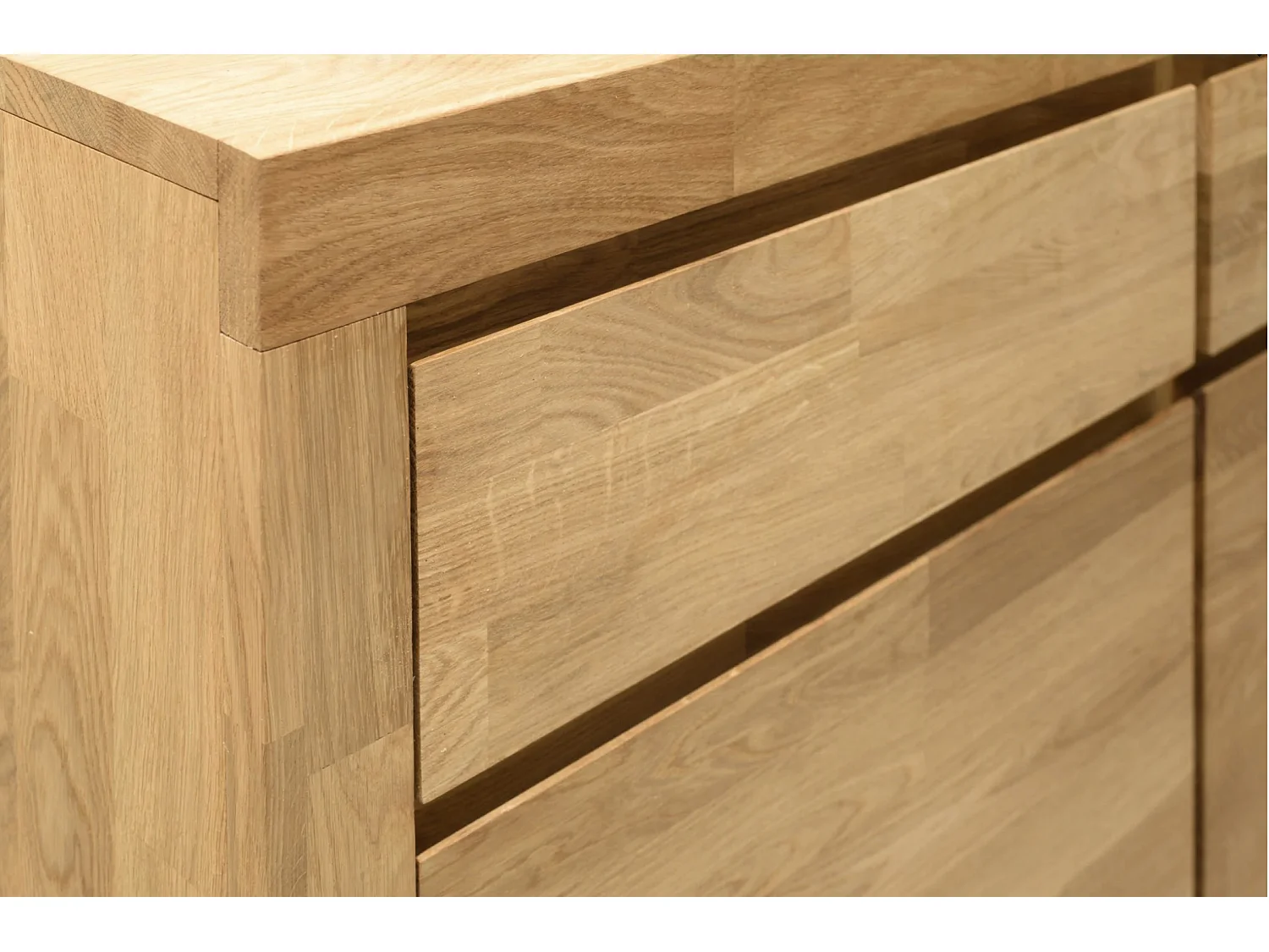 Aparador roble macizo 3 puertas 3 cajones Mulane 175 cm