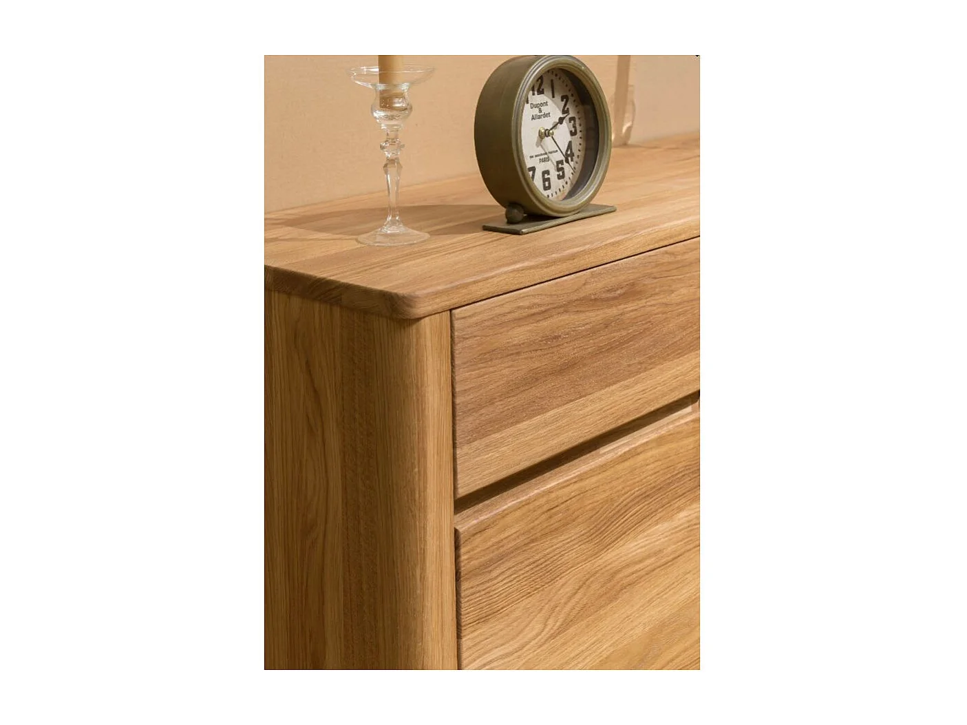 Aparador roble macizo 3 puertas 3 cajones Eliza 146 cm