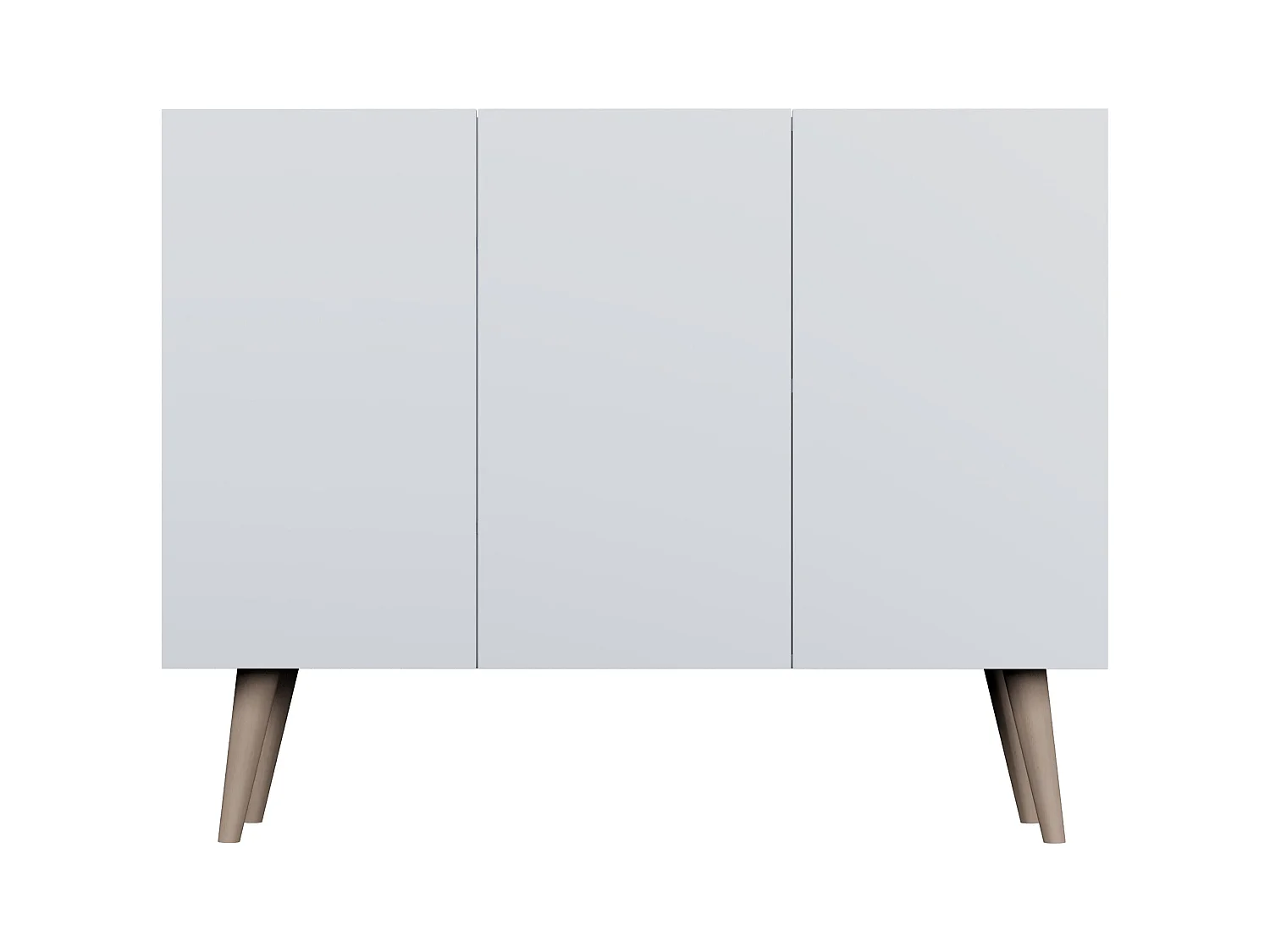 Cómoda Rolia 3 puertas 120 cm-Color Blanco