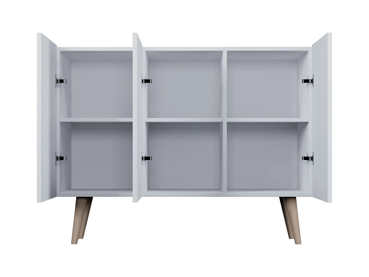 Cómoda Rolia 3 puertas 120 cm-Color Blanco