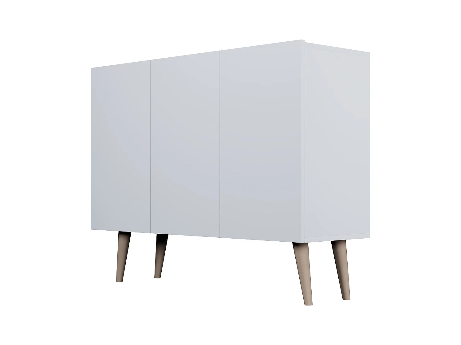 Cómoda Rolia 3 puertas 120 cm-Color Blanco