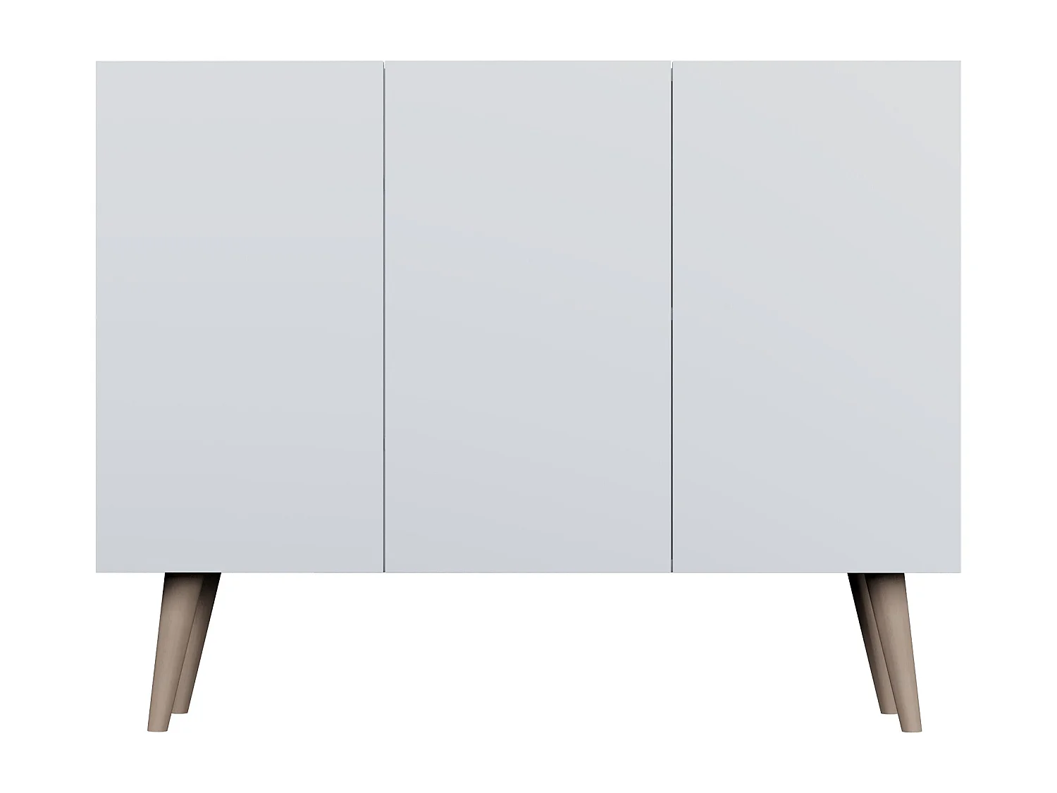 Cómoda Rolia 3 puertas 120 cm-Color Blanco