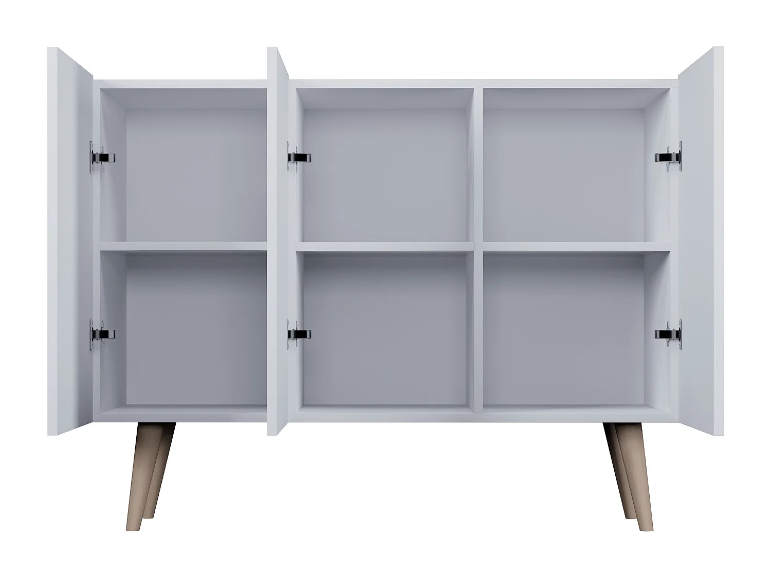 Cómoda Rolia 3 puertas 120 cm-Color Blanco