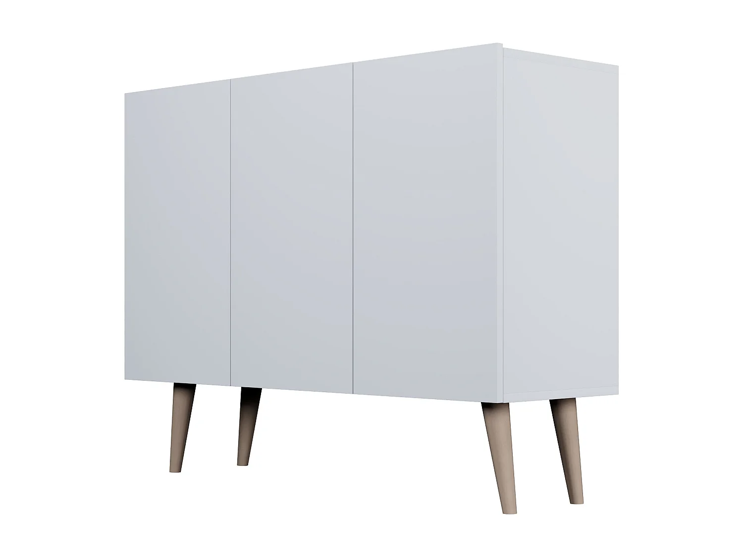 Cómoda Rolia 3 puertas 120 cm-Color Blanco