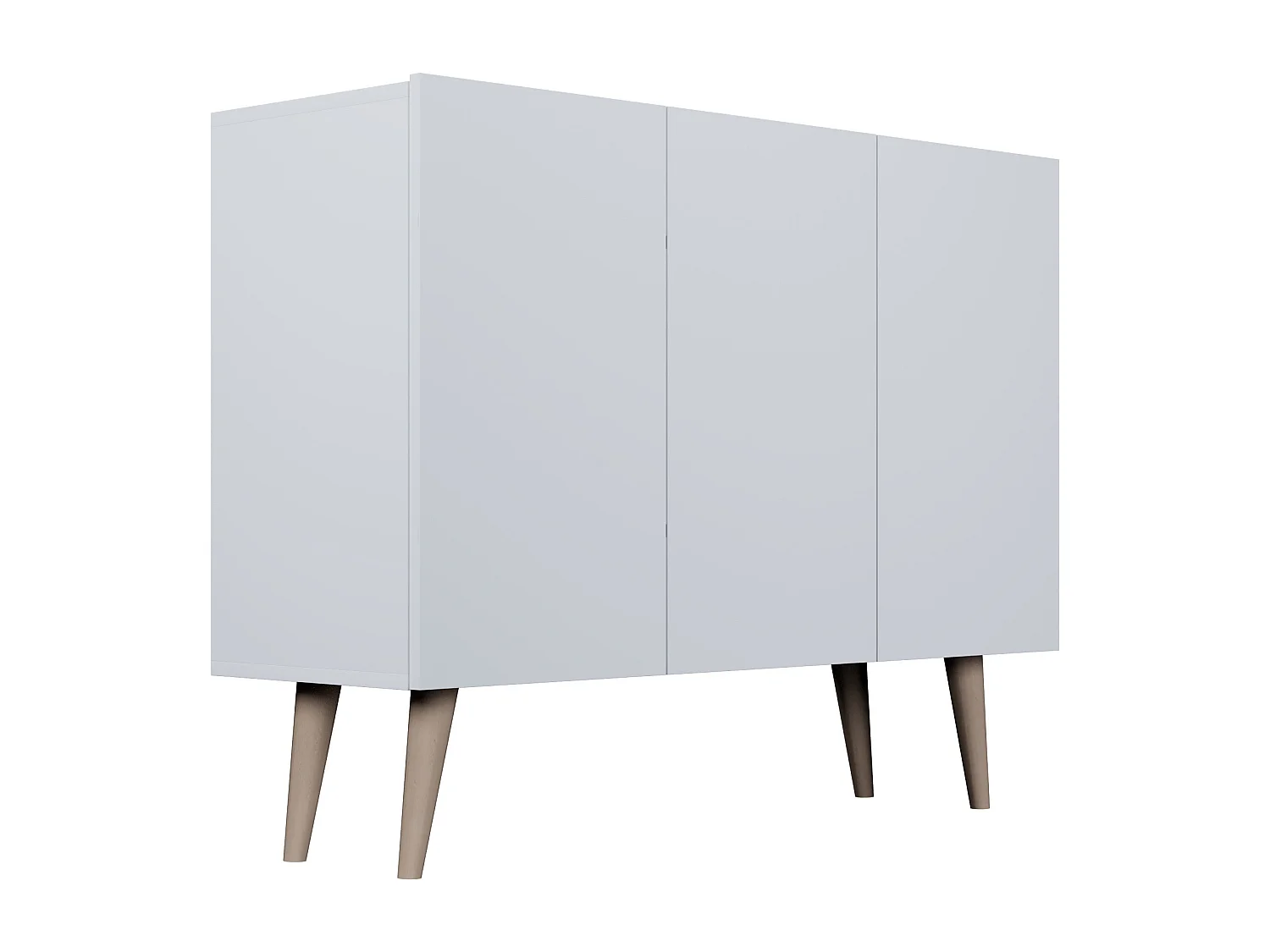 Cómoda Rolia 3 puertas 120 cm-Color Blanco