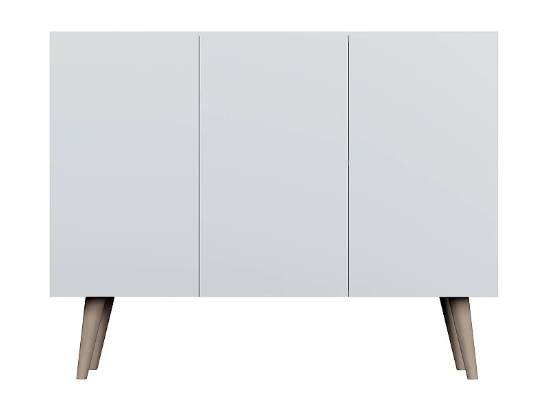Cómoda Rolia 3 puertas 120 cm-Color Blanco