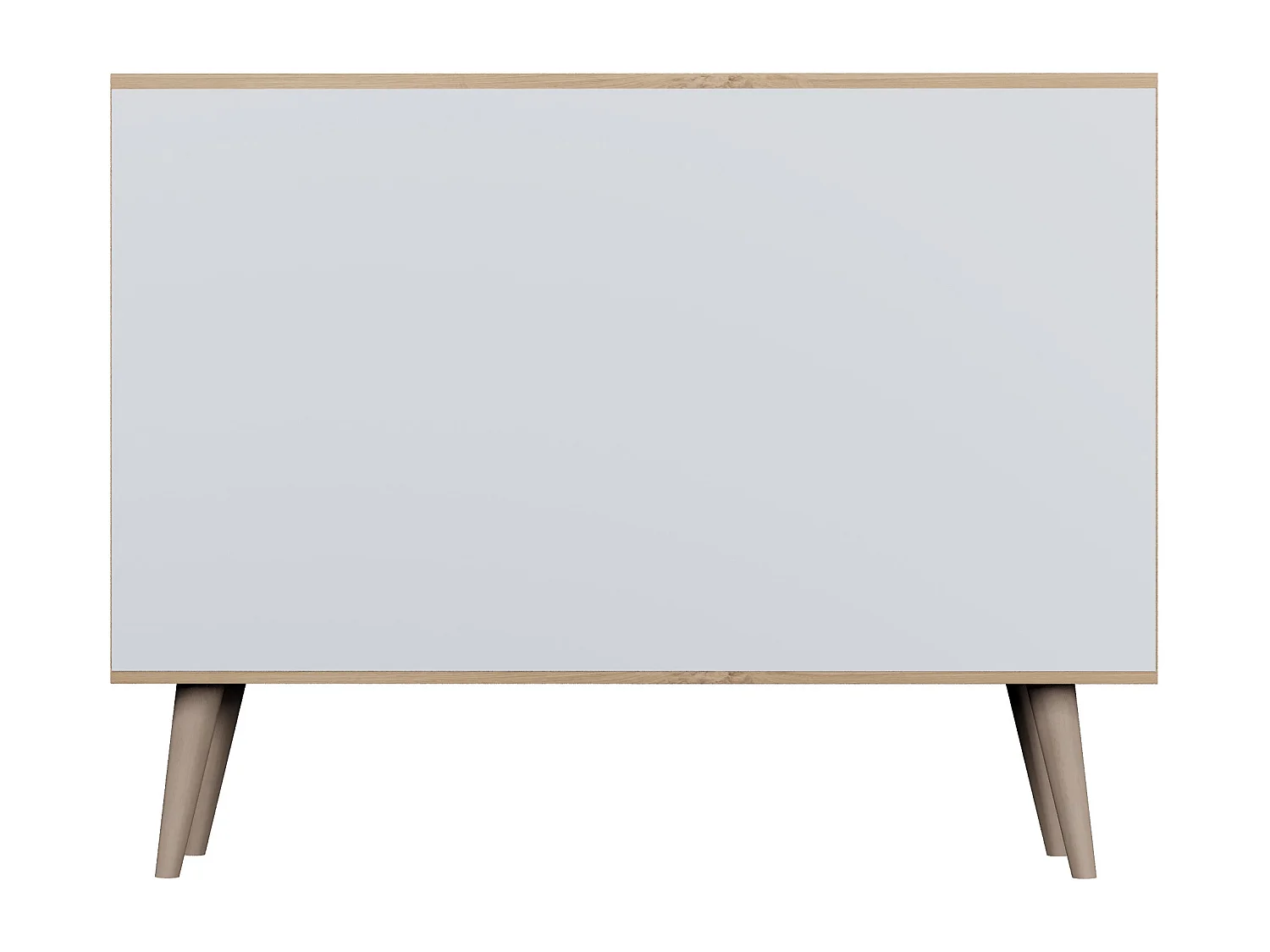 Cómoda Rolia 3 puertas 120 cm-Color Natural y blanco