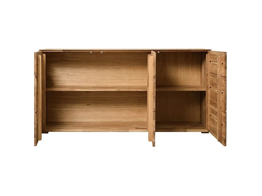 Aparador madera maciza de roble 3 puertas Inka 172 cm