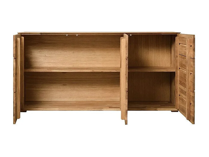 Aparador madera maciza de roble 3 puertas Inka 172 cm