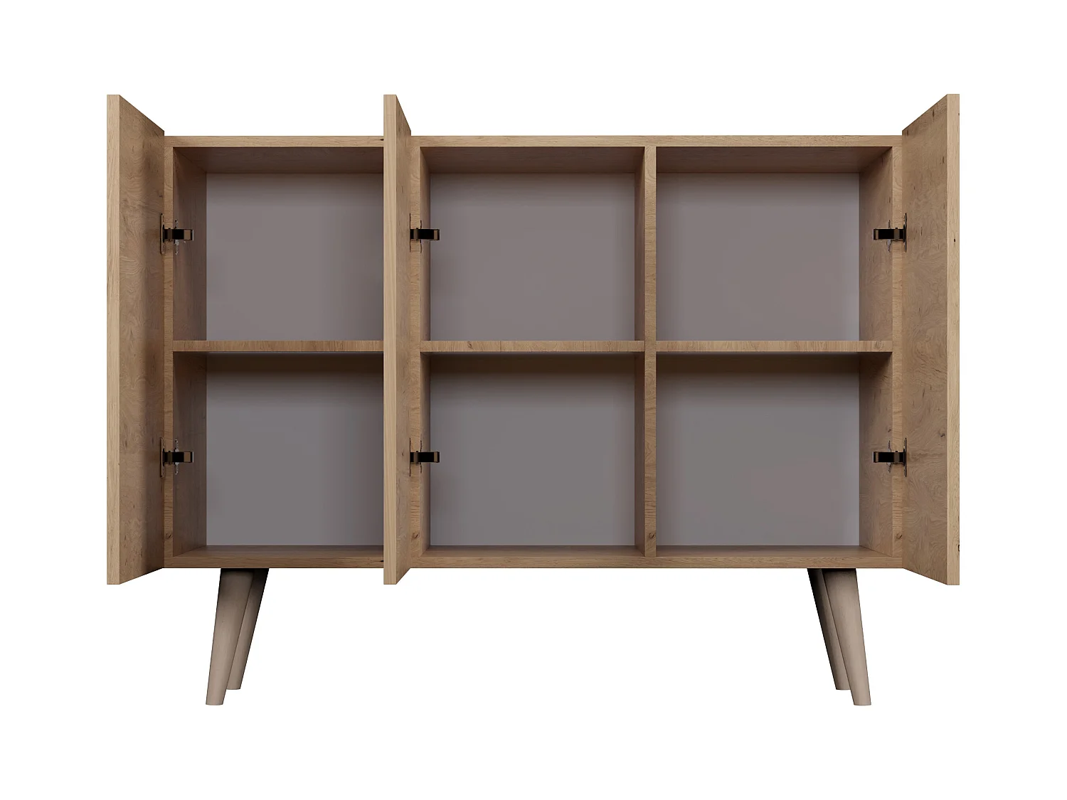 Cómoda Rolia 3 puertas 120 cm-Color Natural